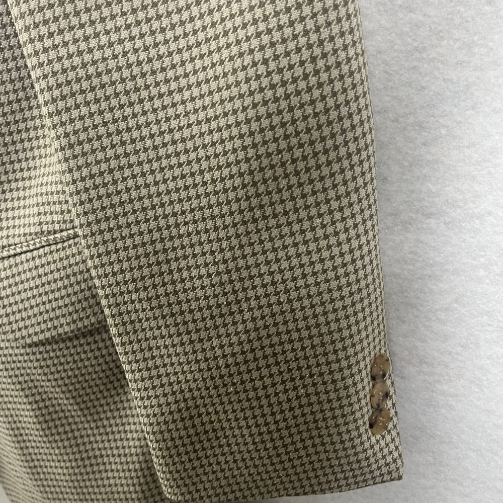 Vintage Gianfranco Ruffini Blazer Houndstooth Italy Wool Jacket - Picture 10 of 11